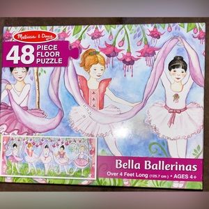 EUC Melissa & Doug Bella Ballerinas Floor Puzzle